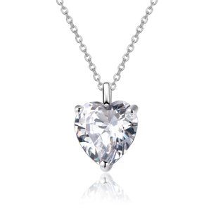 Natural White Quartz Heart Pendant.